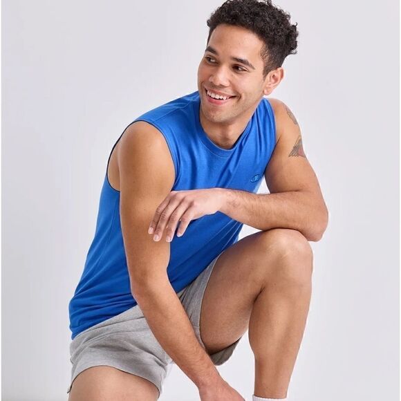 New Champion Men’s Classic Muscle T-Shirt Black Size Small - Picture 3 of 7